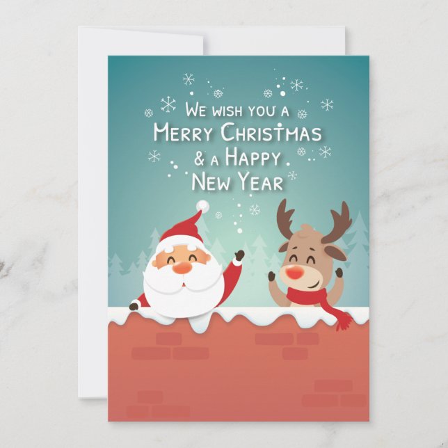 Carte Nous Vous Souhaitons Un Joyeux Noël (Devant)