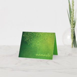 Carte Nouveau Age Mehendi Style Kiwi Toned Mandala