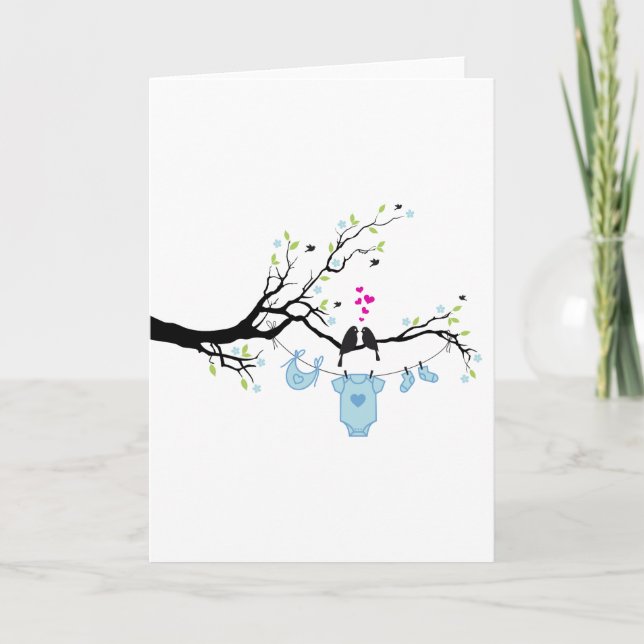 Carte nouveau bébé, conception de baby shower (Devant)