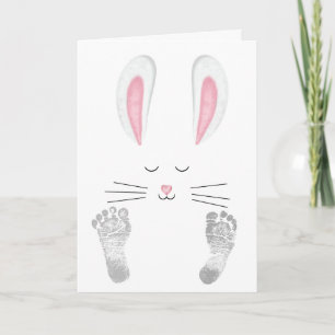 Carte Nouveau bébé fille lapin