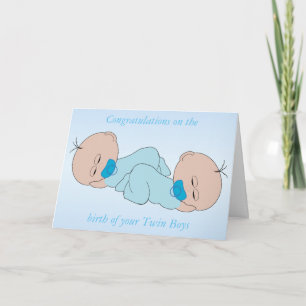 Carte Nouveau Born Twin Boys