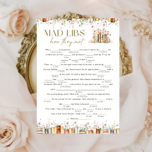 Carte Nouveau chapitre Storybook Mad Libs Fête des marié