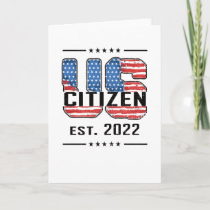 Carte Nouveau citoyen américain 2022 Fière citoyenneté a