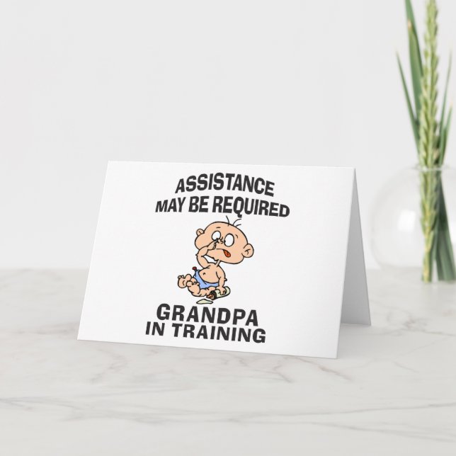 Carte Nouveau grand-papa dans la formation (Devant)
