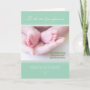 Carte Nouveau Grand-Parents Genre Neutre Vert