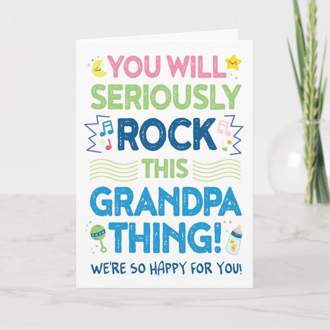 Carte Nouveau Grandpa Félicats, Tu Vas Faire Ça ! (Devant)