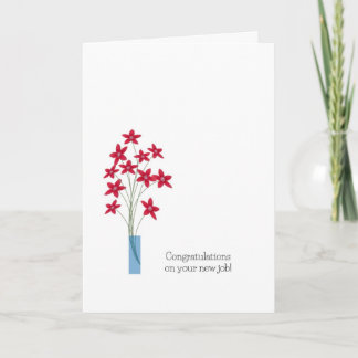 Carte Nouveau job Félicitations Cartes, jolies fleurs ro