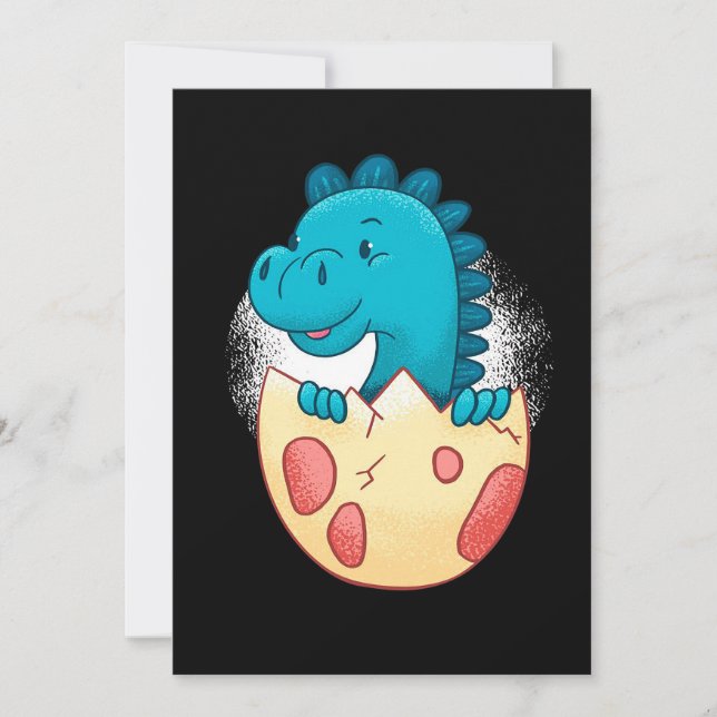 Carte Nouveau-né Dinosaur bébé | Cadeau mignon | Pour bé (Devant)