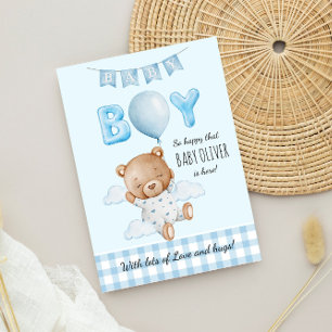 Carte Nouveau nounours ours Teddy Bear avec Ballons
