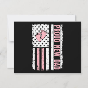 Carte Nouveau papa fier Nouvelle fille Bébé Fête des pèr