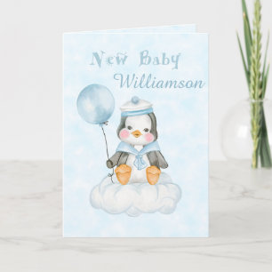 Carte Nouveau pingouin bébé