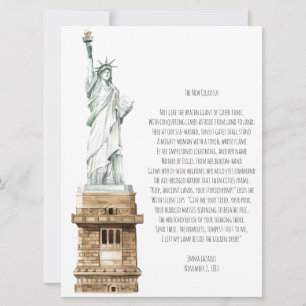 Carte Nouveau poème Colossus Liberty Salutation