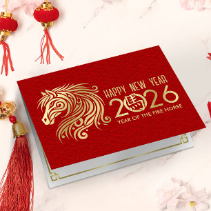Carte Nouvel an chinois du cheval 2026