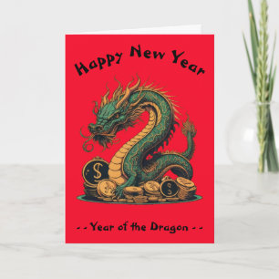 Carte Nouvel An chinois du dragon