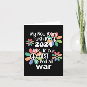 Carte Nouvel An Souhaitez 2024 Mettre fin à la guerre -