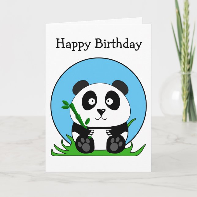 Carte Nouvel Anniversaire, Panda Bear (Devant)