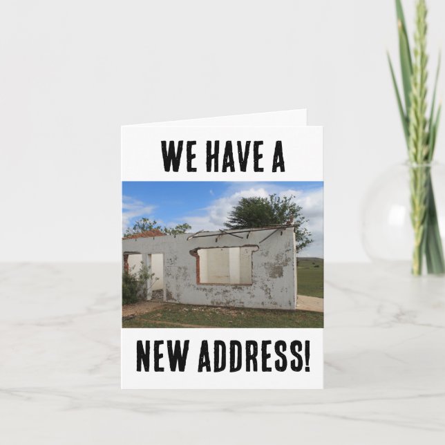 Carte Nouvelle Adresse Drôle Nous Avons Déplacé (Devant)
