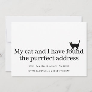 Carte Nouvelle adresse pour notre chat Annonce de déména