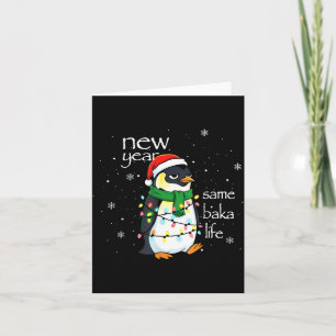 Carte Nouvelle Année Même Vie de Baka Pingouin Nouvel An