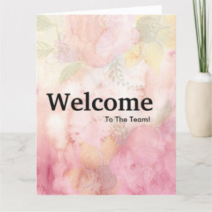 Carte Nouvelle aquarelle d'accueil des employés