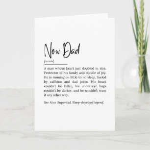 Carte Nouvelle définition de papa – Citation drôle et to