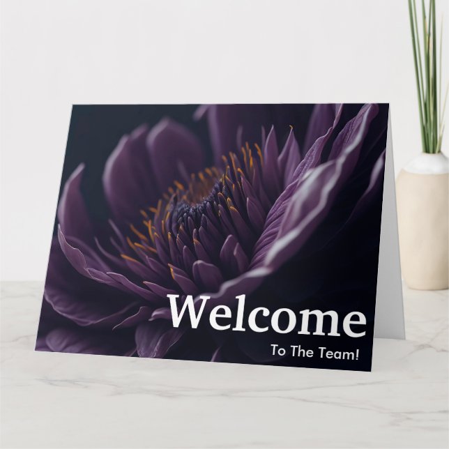 Carte Nouvelle Florale d'accueil des employés (Devant)