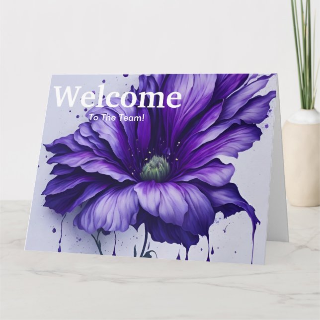 Carte Nouvelle Florale d'accueil des employés (Devant)