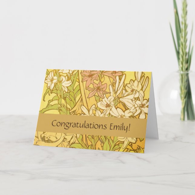 Carte Nouvelle Lily flowers (Devant)