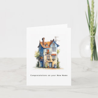 carte nouvelle maison, félicitations, carte de nou