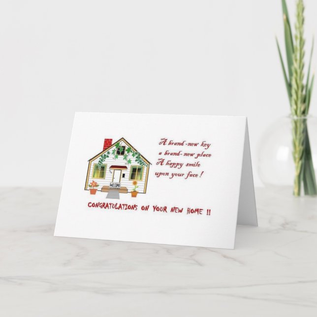 CARTE ***NOUVELLE MAISON**** SI HEUREUX POUR VOUS ! ! !  (Devant)