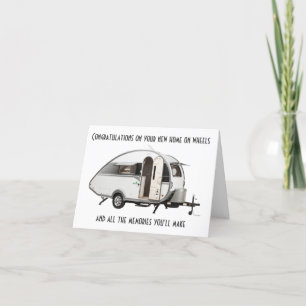 CARTE ****NOUVELLE MAISON SUR LES ROUES**** FÉLICITATION