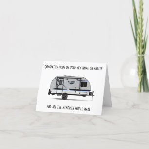 CARTE ****NOUVELLE MAISON SUR LES ROUES**** FÉLICITATION