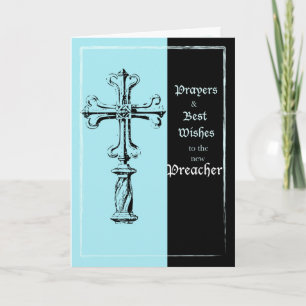 Carte Nouvelle Ordination de prêtres Félicitations Croix