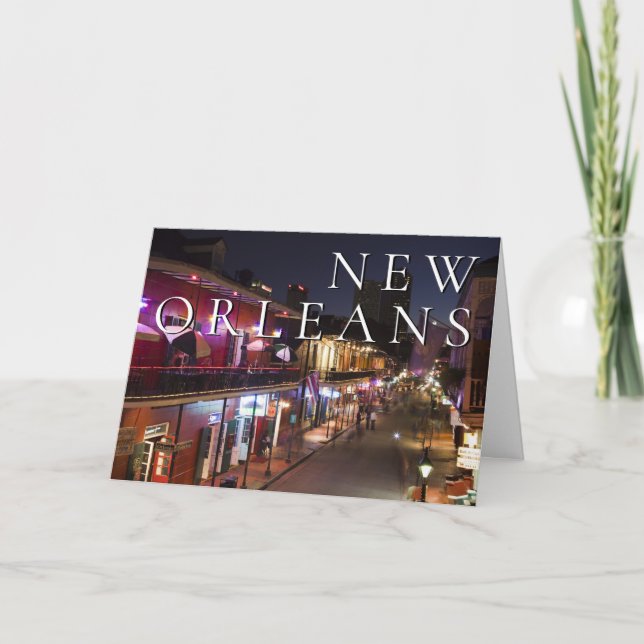 Carte Nouvelle-Orléans, Louisiane | Joyeux anniversaire (Devant)