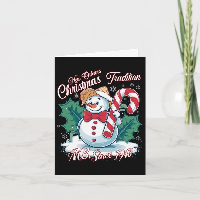Carte Nouvelle-Orléans M. Bingle Tradition de Noël Snowm (Devant)