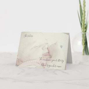 Carte Nouvelle petite fille