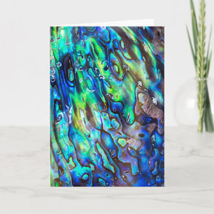 Carte Nouvelle-Zélande Abalone Paua Shell Motif 1