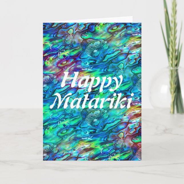 Carte Nouvelle-Zélande Abalone Paua Shell Motif 1 (Devant)