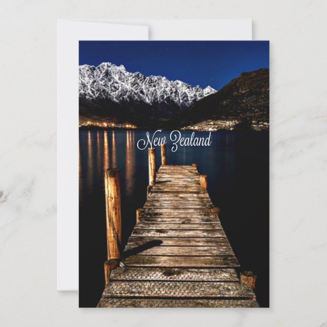 Carte Nouvelle-Zélande la nuit (Devant)