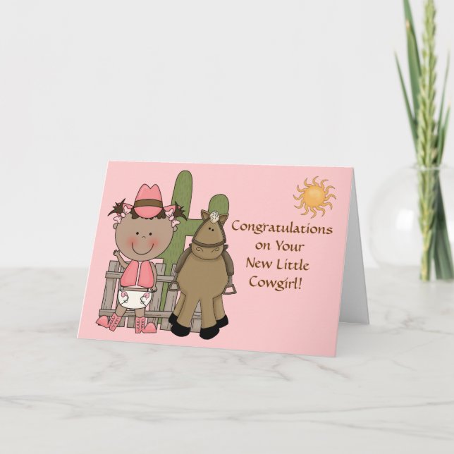 Carte Nouvelles félicitations de bébé et de poney - (Devant)