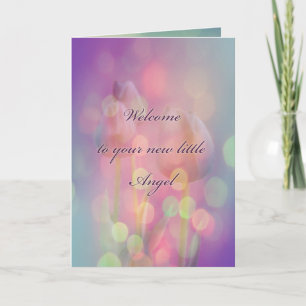 Carte Nouvelles Félicitations pour bébé - Bokeh Tulips