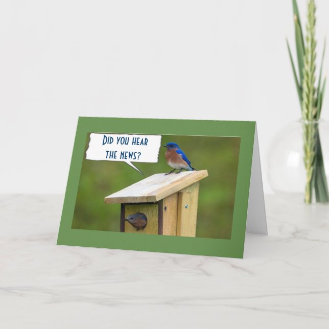 CARTE **NOUVELLES POUR LES 40 ANS** LES OISEAUX CHANTENT (Devant)