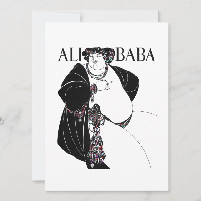 Carte Nouveu Ali Baba par Aurbrey Beardsley (Devant)