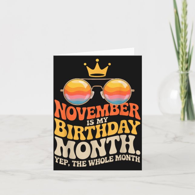Carte November My Birthday For New Year 2026  (Devant)