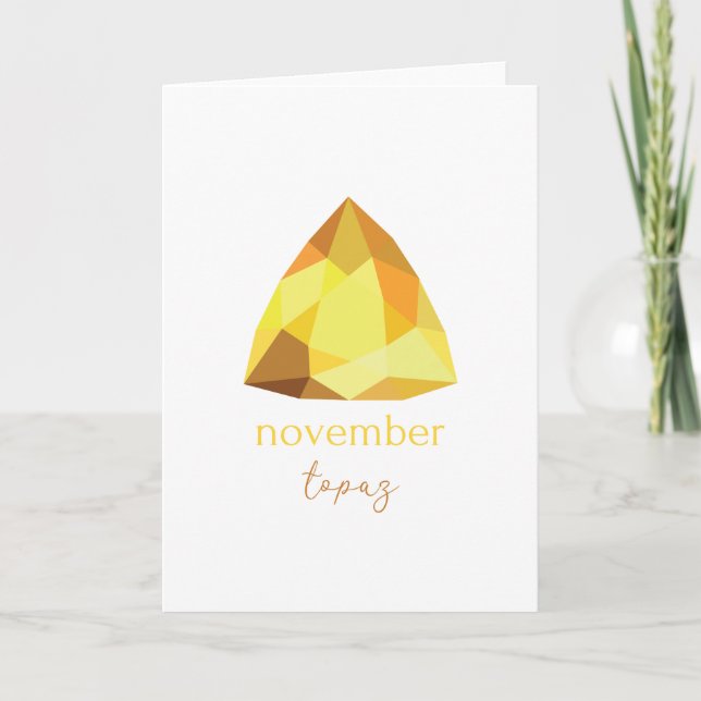 Carte Novembre Birthstone Topaz (Devant)