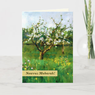 Carte Nowruz Mubarak.Carte personnalisable du Nouvel An 