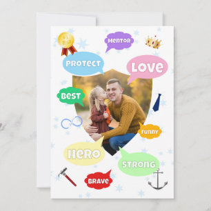 Carte Nuage de mots de photo de la fête des pères Meille