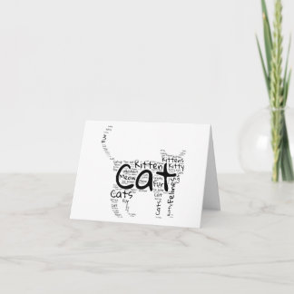 Carte Nuage de mots pour chat et chaton - Unique PERSONN
