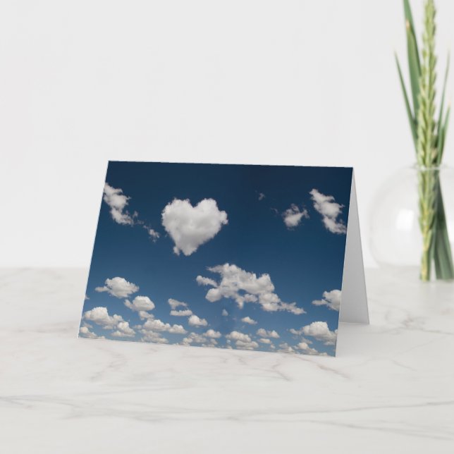 Carte Nuage en forme de coeur (Devant)