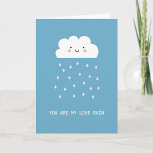 Carte Nuage souriant mignon romantique Tu es mon amour P